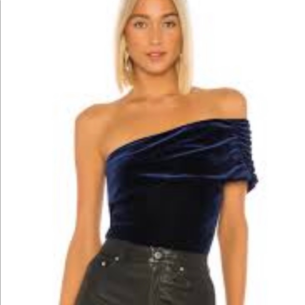 Alix NYC Aurelia Bodysuit in Midnight Blue